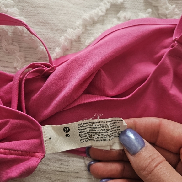 Lululemon Hot Pink Adjustable Strap Sports Bra Size 10 - Picture 4 of 4